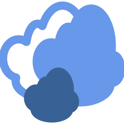 Icône bleu météo nuage à télécharger gratuitement